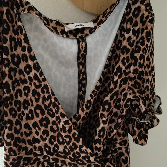 LIKELY Animal Print Leopard Wrap Dress - Picture 4 of 14